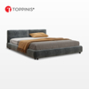 Toppinis床现代简约主卧1.5m1.8米双人床意式极简高端大气布艺床