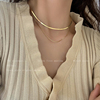 钛钢蛇骨链女生金色高级感秋冬毛衣项链轻奢个性小众气质颈链饰品