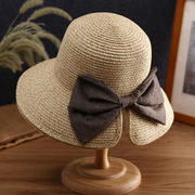 旅行遮阳帽女士夏天韩版潮流，太阳帽海边草帽子，防晒出游大檐沙滩帽