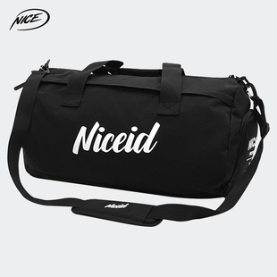 niceid篮球包大容量训练斜挎包，旅行运动健身多功能，黑色背包行李包