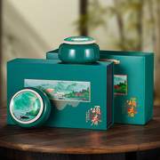 2024绿茶瓷罐碧螺春明前龙井陶瓷茶罐茶叶礼盒空盒半斤定制