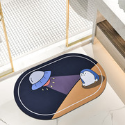 卫生间吸水地垫硅藻泥软垫厕所门垫浴室防滑垫卡通速干硅藻土地毯