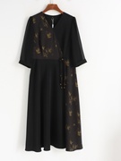 商场同款甜美tc-24c025#时尚拼接假两件中长款连衣裙，2024夏季女装