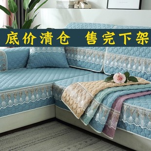 纯色欧式沙发垫罩四季通用坐垫，布艺现代简约防滑123组合沙发盖巾