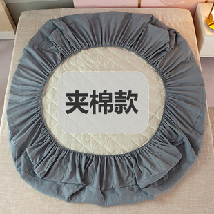 夹棉床笠单件席梦思保护套1.8米m床防尘套棕垫床罩床垫套纯色棕垫