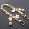 五角星珍珠花瓣装饰12mm表带链，金属包带链条五金链，小包替换背带