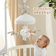 宝宝床铃新生儿床头音乐旋转摇铃床上挂件婴儿布艺悬挂式安抚玩具