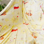 竹纤维棉毛巾被夏季凉毯盖毯单人空调毯迪斯尼威熊儿童三叶草加厚
