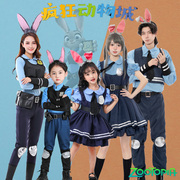 动物城cosplay服装 动漫兔朱迪警官成人儿童动漫舞台演出服