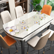 椭圆形桌布PVC软玻璃防水防油免洗防烫隔热折叠圆桌餐桌垫