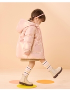 未来之星女小童羽绒服白鸭绒公主风厚外套粉色上衣wg2249440反季