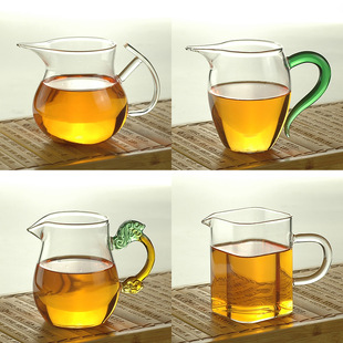 公道杯双层公道杯尖嘴，月牙杯耐热玻璃，茶具分茶器分酒器家用茶具