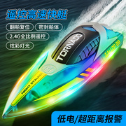 遥控船大马力高速快艇水上小型充电动可下水船儿童男孩轮船模型