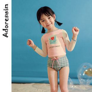 adoreswim2021年儿童分体，泳衣小童温泉泳装，女童游泳衣宝宝女