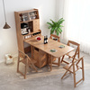 餐桌餐边柜椅子组合一体，多功能可折叠伸缩家用小户型，日式实木桌子