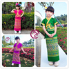 滇七彩泰国女童装傣族儿童，舞蹈服装演出礼服泼水节民族服饰套装