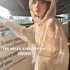 阿尼卡anika2024夏款女童，防晒衣韩版中大儿童蕾丝外套皮肤衣甜美