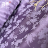 紫色小牡丹缎面提花布料汉服旗袍，夏古风(夏古风)外套女装连衣裙面料