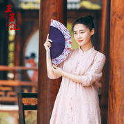 杭州王星记女扇扇子古风折扇中国风丝绸女式扇日式和风古典工艺扇
