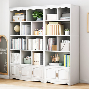书柜落地家用客厅收纳架卧室转角置物架简约学生，书橱小型简易书架