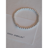 「极简simple」罗马环自制s990纯银锆石圆环，银珠手链简约百搭