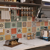 自粘厨房防油地砖贴纸创意阳台，地板防滑耐磨地贴瓷砖装饰防水墙贴