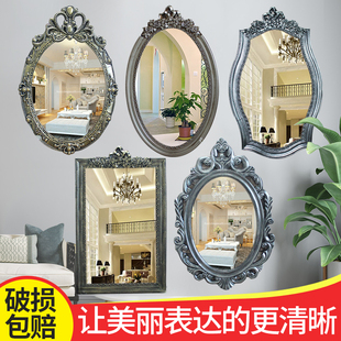 欧式复古浴室壁挂，镜美容镜纹绣化妆镜，卫生间镜子酒店装饰镜