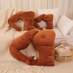 高档男朋友手臂睡觉肌肉男抱枕枕头毛绒玩具创意胳膊靠垫情人节礼