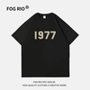 FOG RIO原创设计师重磅潮牌2024短袖T恤男女情侣装休闲半截袖