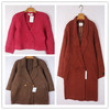 vintag日本古着复古经典，羊毛大衣糖果色，通勤双面羊绒呢子外套短款