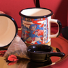 howstore玖申非遗系列，搪瓷茶杯水杯，牛奶咖啡杯创意个性