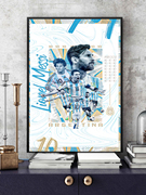 梅西阿根廷世界杯挂画宿舍卧室海报相框摆件装饰画纪念品周边手办