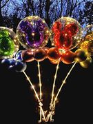 透明波波球羽毛带灯款发光气球，网红地推夜市，拍照儿童发光气球