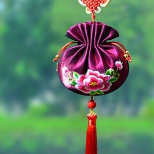 手工布艺刺绣装饰挂件小清代香，包机绣荷包，香囊中国风传统小