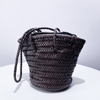 欧美复古小众设计包手工(包手工，)编织水桶，包2024子母袋手提腋下单肩包