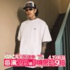 S45夏季基础黑白纯棉情侣圆领短袖t恤男士嘻哈宽松休闲半袖打底衫