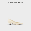 CHARLES&KEITH春夏女鞋CK1-61720120简约通勤尖头低跟单鞋女
