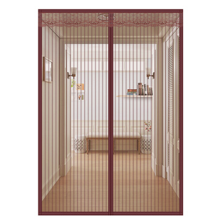 夏季防蚊子魔术贴门帘加密磁性软纱门厨房卧室隔断帘简易磁条纱窗