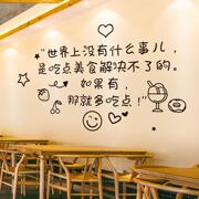 创意个性贴画奶茶店餐厅吧台，店铺厨房玻璃门贴纸，饭店墙壁装饰墙贴