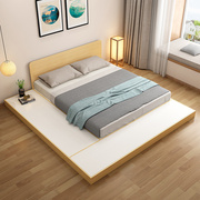 日式矮床卧室榻榻米双人床 北欧1.5米1.8米大床板式床组合儿童床