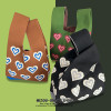背心包马甲包潮流(包潮流，)针织手拎包手提包包包，爱心时尚网红潮款气质小包