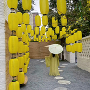 蘑菇小匠小院装饰灯笼定制广告折叠灯笼开业开店多种颜色装饰