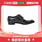 香港直邮EMPORIO ARMANI 男士黑色牛皮微尖头商务正装系带德比鞋