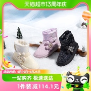 巴拉巴拉童鞋儿童女宝宝冬季雪地靴女款儿童加绒小女孩短筒靴子