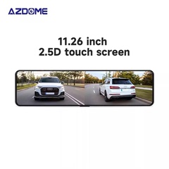 AZDOME后视镜行车记录仪12寸双镜头倒车影像高清WIFI广角停车监控