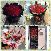 情人节红玫瑰杭州建德富阳临安同城送女友老婆对象爱人鲜花束礼盒