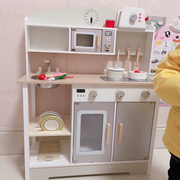 木制维也纳厨房儿童过家家灶台宝宝模仿做饭益智亲子互动玩具