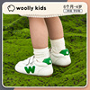 woollykids小羊沃利牛皮学步鞋，小童运动小白鞋，软底防滑秋天宝宝鞋