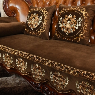 欧式沙发垫秋冬2023四季通用防滑高档皮沙发，专用套罩美式坐垫