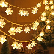 圣诞节氛围灯饰节日装饰灯发光雪花灯户外led星星彩灯串灯太阳能